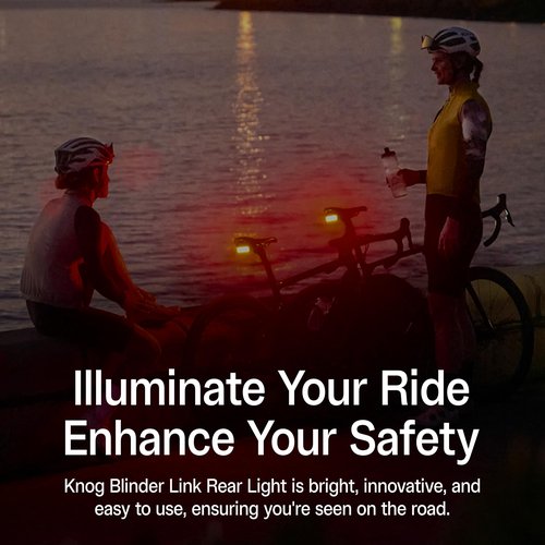 Knog Blinder Link Rear Bike Light - Powerful Bike Taillight Mounts Below Saddle for Maximum Visibility, Innovative Rear Light Keeps Seat Post Clutter-Free