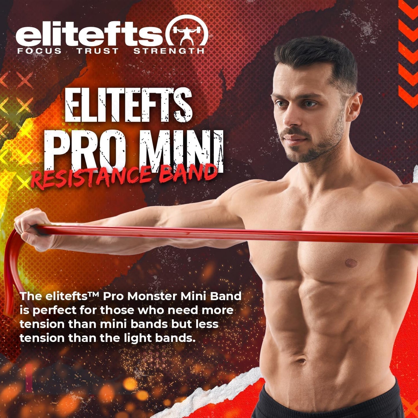 Pro Resistance Band for Core Stability & Flexibility - EliteFTS Portable & Joint-Friendly
