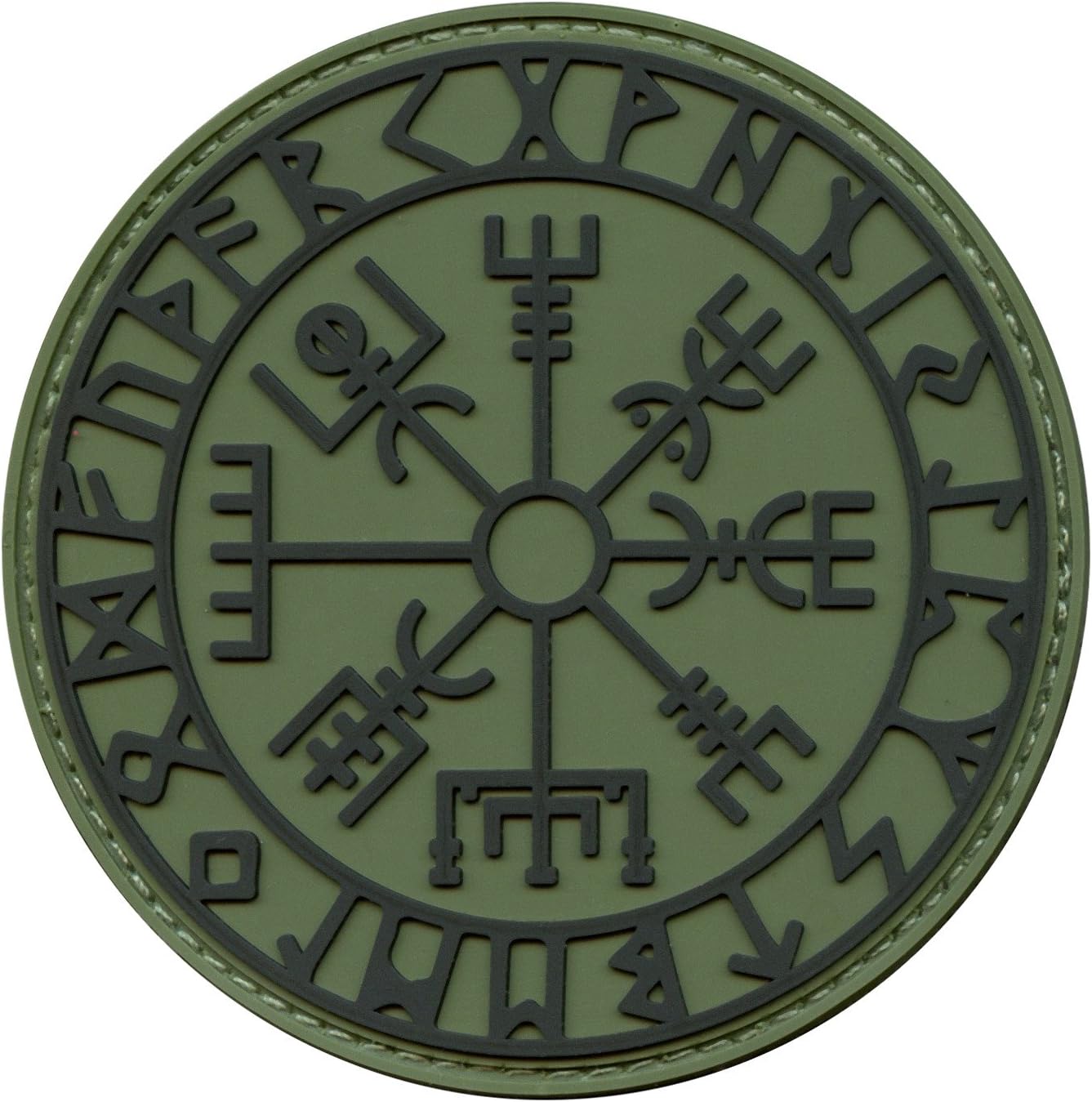 Vegvisir Viking Compass PVC Patch Compatible with Velcro - Norse Morale Tactical Patches for Backpacks, Vest (Subdued)