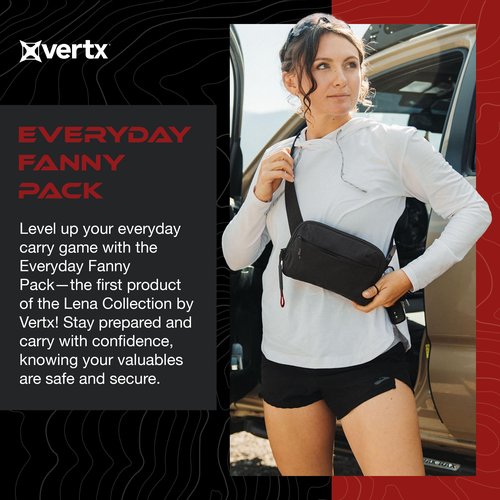 Vertx Everyday Fanny Pack, 2L Tactical Crossbody, Concealed Carry Bag for Women and Men, CCW, EDC, Travel, Work, Outdoor, Lena Collection, Lena Miculek, It's Black - One Size