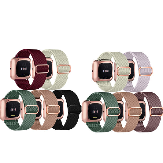 10 Pack Bands Compatible with Fitbit Versa 2 Bands/Fitbit versa 2 bands for women/Fitbit Versa/Versa Lite/Versa SE,Soft Adjustable Nylon Sport Band for Fitbit Versa Smart Watch Women Men