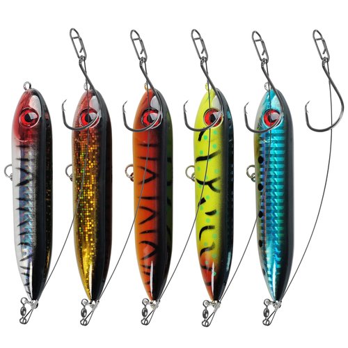 Catfish Float Rigs, Demon Dragon Style Catfish Rattling Line Float Lures Catfishing Spook Rattle with Circle Hooks 8/0 for Santee Cooper Rig Catfishing Tackle