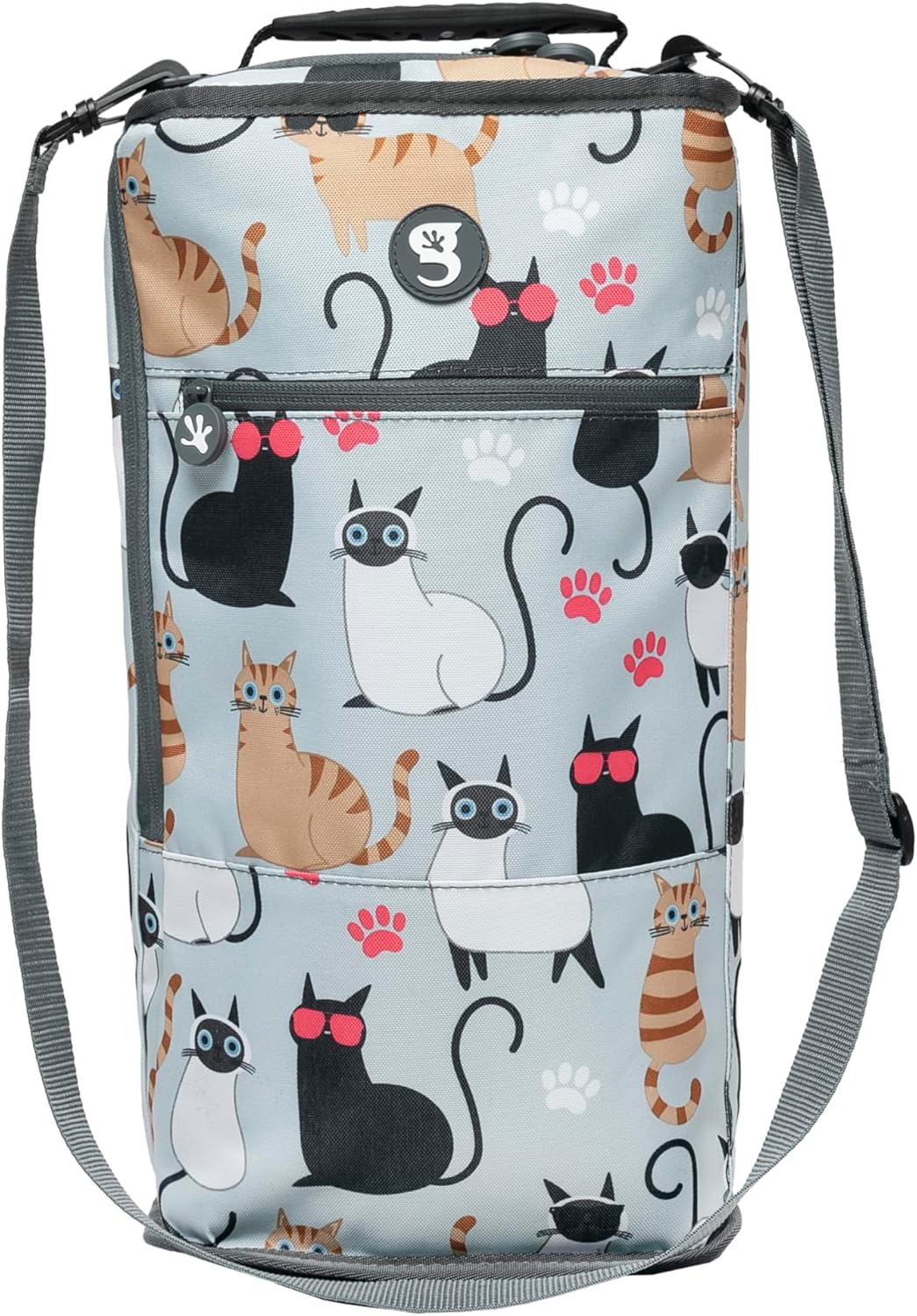 geckobrands Verticool Cooler - Insulated Portable Soft Cooler Bag with Adjustable Shoulder Strap, Holds 9 Cans or 2 Wine Bottles, Perfect for Beach, Picnics, and Outdoor Activities