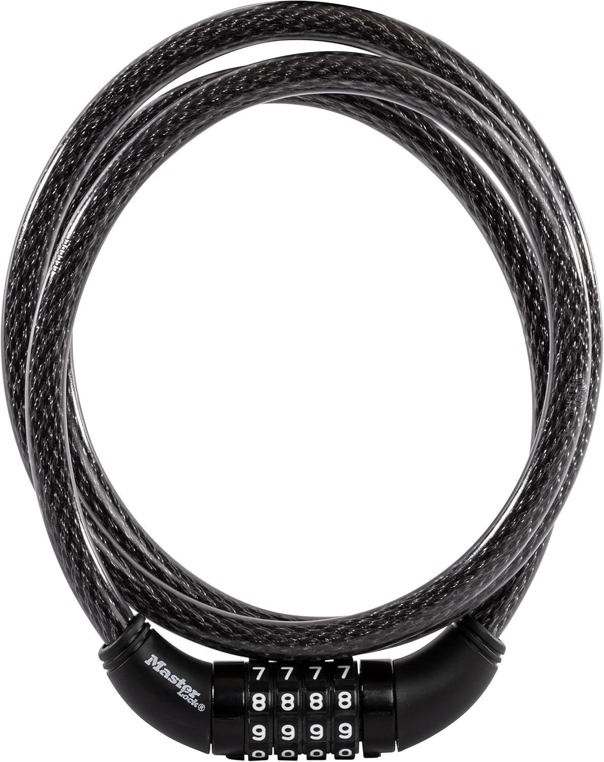 Master Lock Bike Lock Cable with Combination Black, 8143D