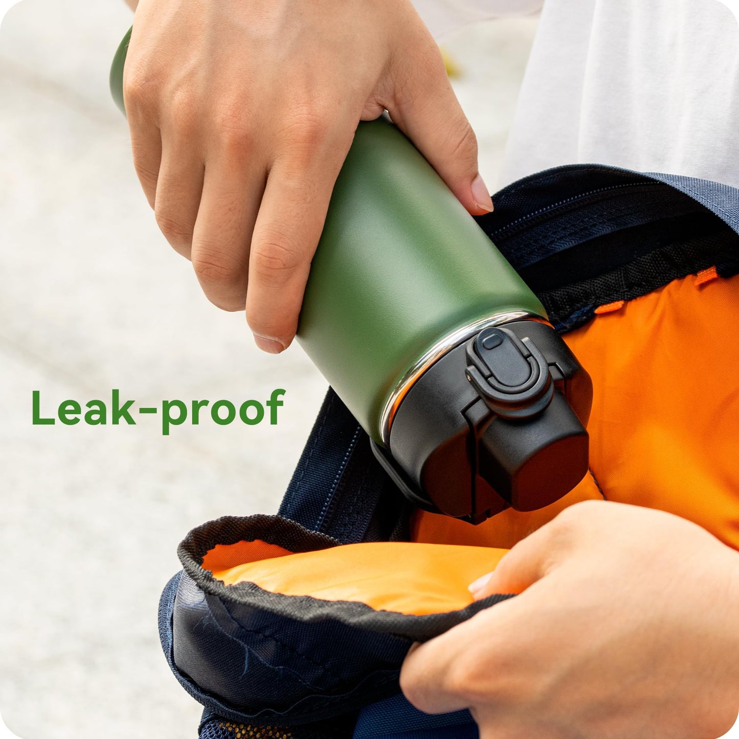 Auto Flip for Hydro Flask 12 16 18 20 32 40 64 oz Wide Mouth, Replacement Spout Lid For HydroFlask Cap Leak Proof BPA Free, Compatible with ThermoFlask Takeya Iron Flask HydroCell Simple Modern Koodee