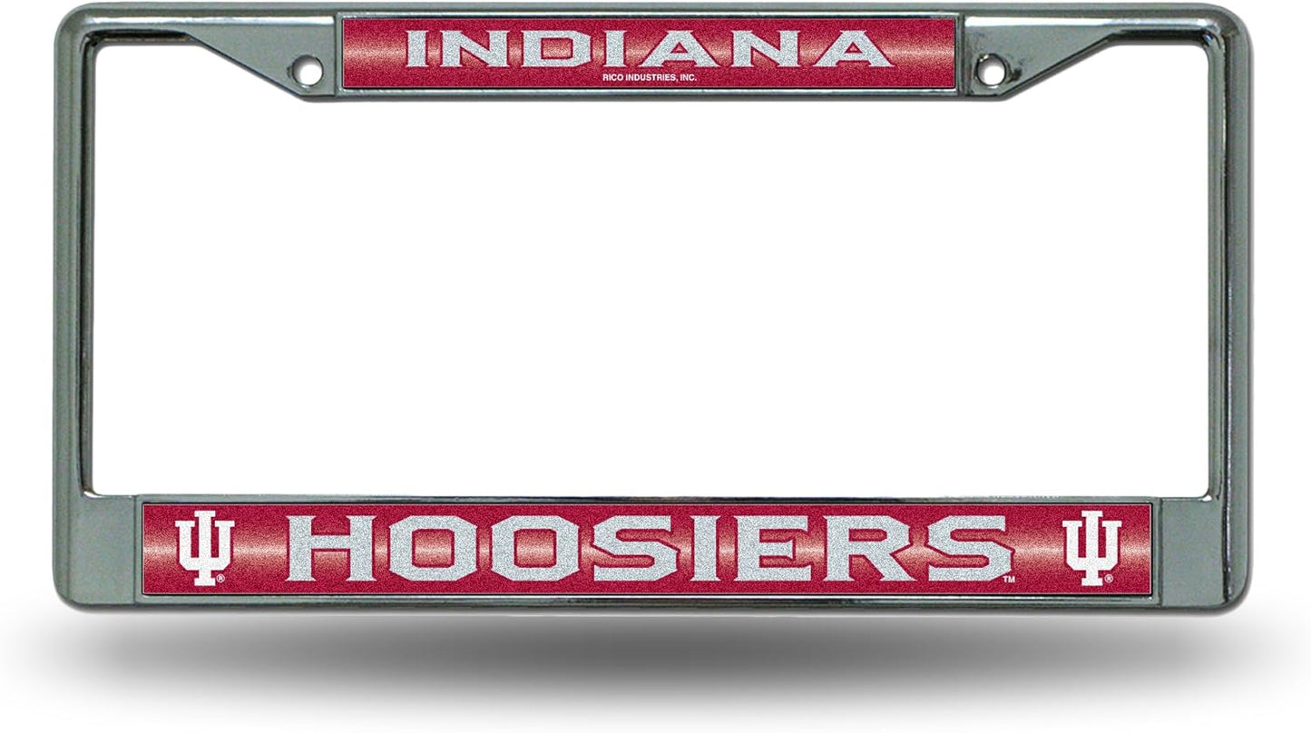 Rico Industries NCAA 12" x 6" Silver Bling Chrome Car/Truck/SUV Auto Accessory