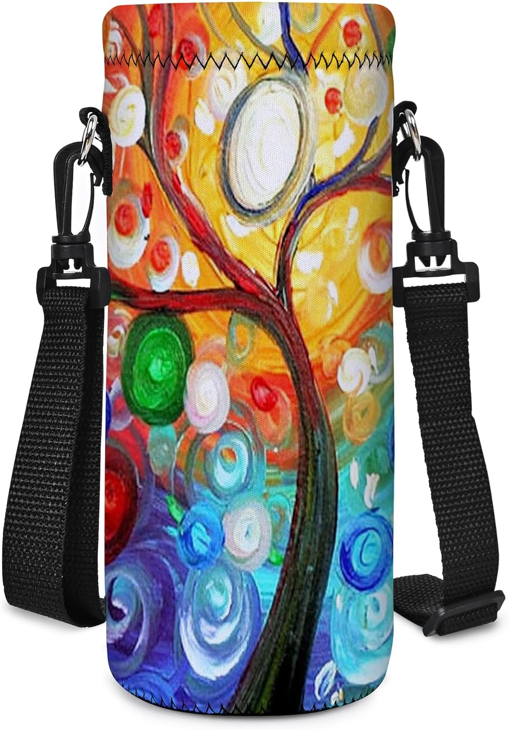 Insulated Neoprene Water Bottle Carrier | 24oz/32oz Sling Holder for Walking