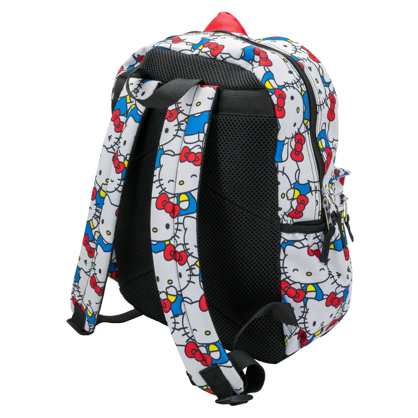 AI ACCESSORY INNOVATIONS Hello Kitty Kawaii Backpack, 16” Allover Print with 3D Iconic Hello Kitty Bow