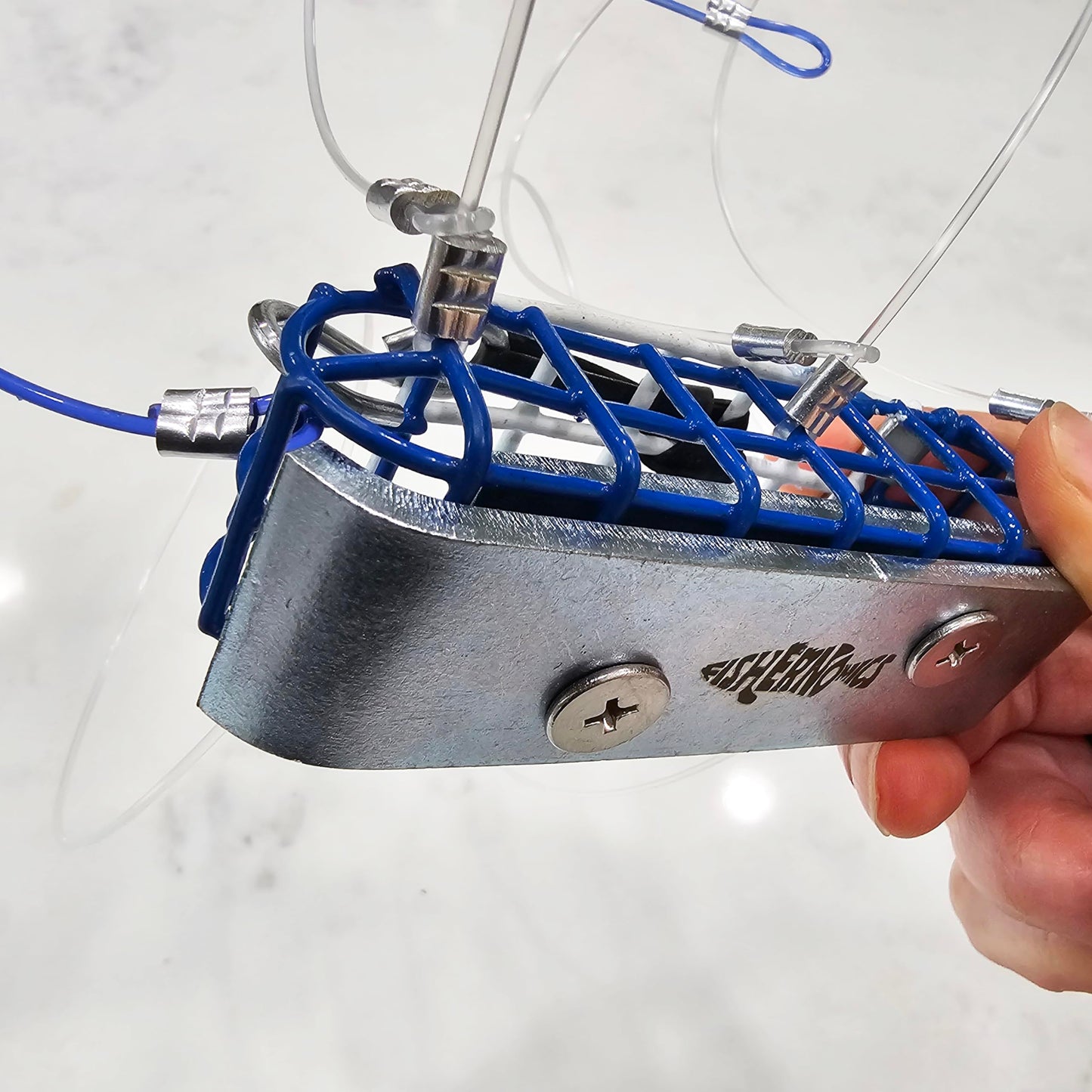 Fishernomics Heavy Surf Handcrafted Lead-Free Crab Trap for Fishing Pole (Bloom Tank Series 9.4oz or 6.6oz), US Manufactured Premium Loops, Highly Durable Crab Trap for Crabbing (Bloom Tank Aero)