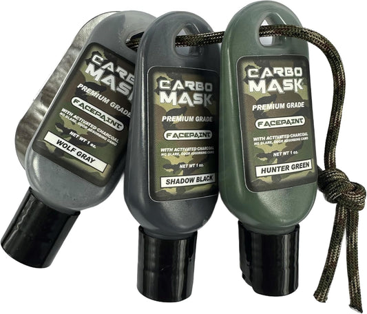 1 oz. Three-Pack Camo Facepaint. No grease. No glare. Easy to remove.
