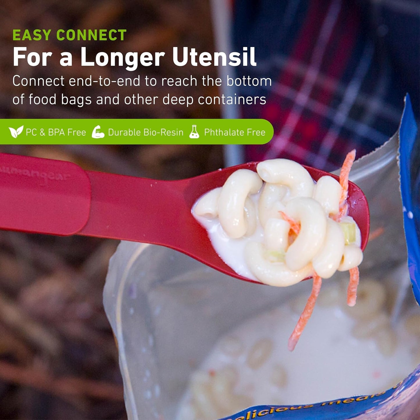 GoBites Duo Travel Silverware Set - Full Size Portable Fork & Spoon, BPA-Free, Food-Safe Utensils