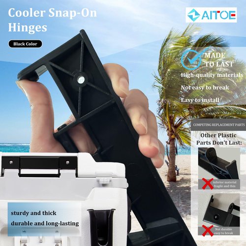 ZAITOE Cooler Snap-On Hinges Fits for Ig-loo Trailmate Journey 70 Qt Cooler,for Cooler Hinges Replacement.Trailmate Accessories