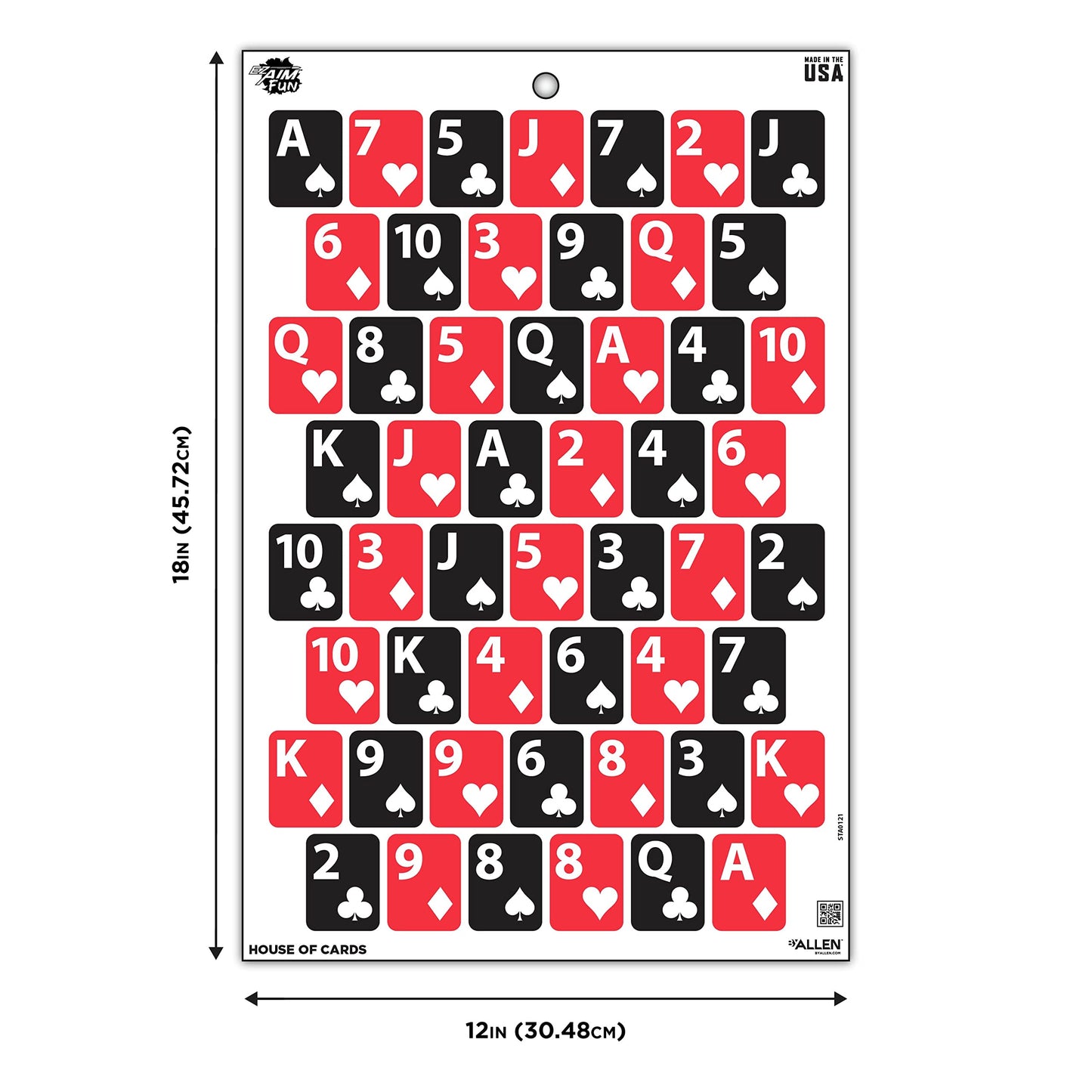 Allen Company EZ Aim Fun Get The Game On Paper Shooting Targets, 12" W x 18" H, 8-Pack, Multi