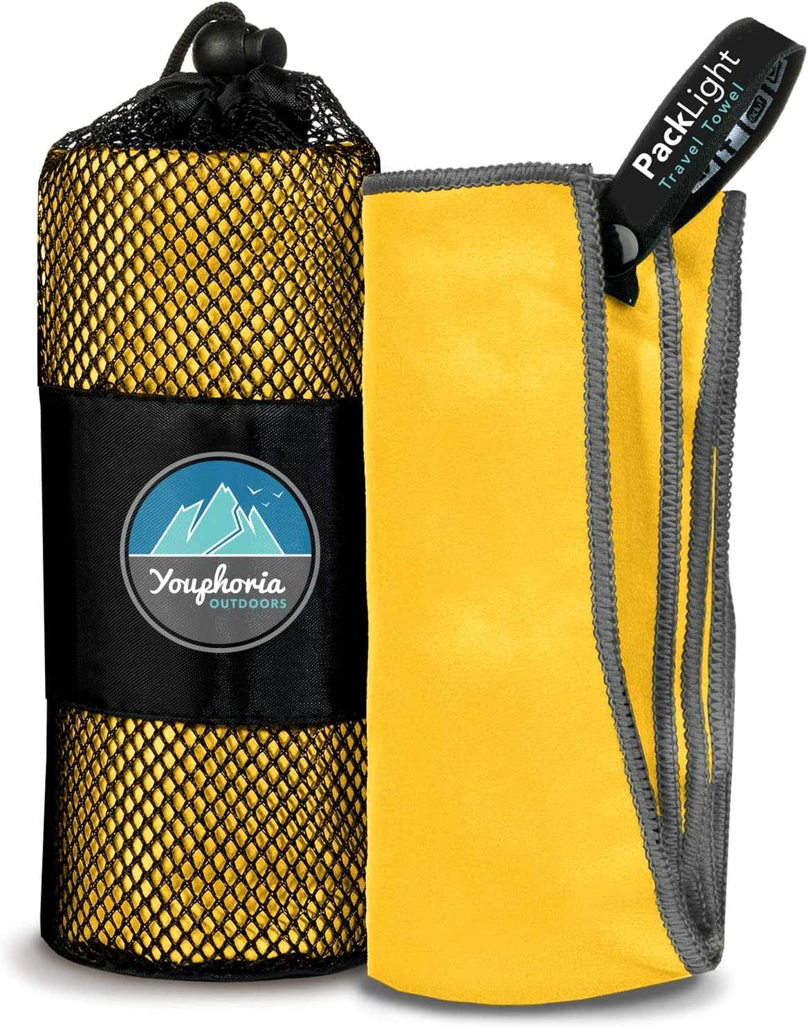 Youphoria Microfiber Travel Towel Fast Drying Lightweight - Quick Dry Towel for Camping, Beach, Backpacking, Hiking & Sport