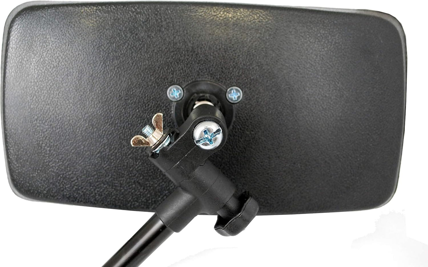 attwood 13066-7 Universal Adjustable Clamp-On Water Ski Rear View Boat Mirror, Black