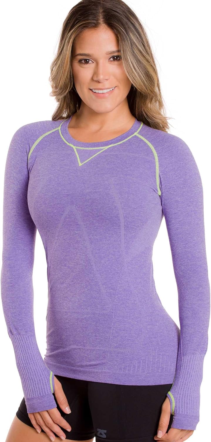 Zensah Women's Run Seamless Long Sleeve Running Shirt