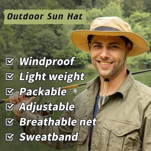 Mens Wide Brim Mesh Sun Hat XL XXL SPF UV Boonie Bucket Summer Golf Hiking Safari Fishing Extra Large Size 8 24" Dark Grey