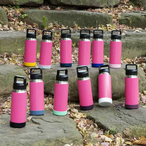 Silicone Sleeve for YETI, Owala Bottle Boot, Rubber Bottom Boot for YETI 26 OZ, Boot Cover for Owala Freesip 32OZ, Boots Rambler Water Bottle Accessories (Black, Fits YETI 26 OZ Bottle/Owala 32 OZ)