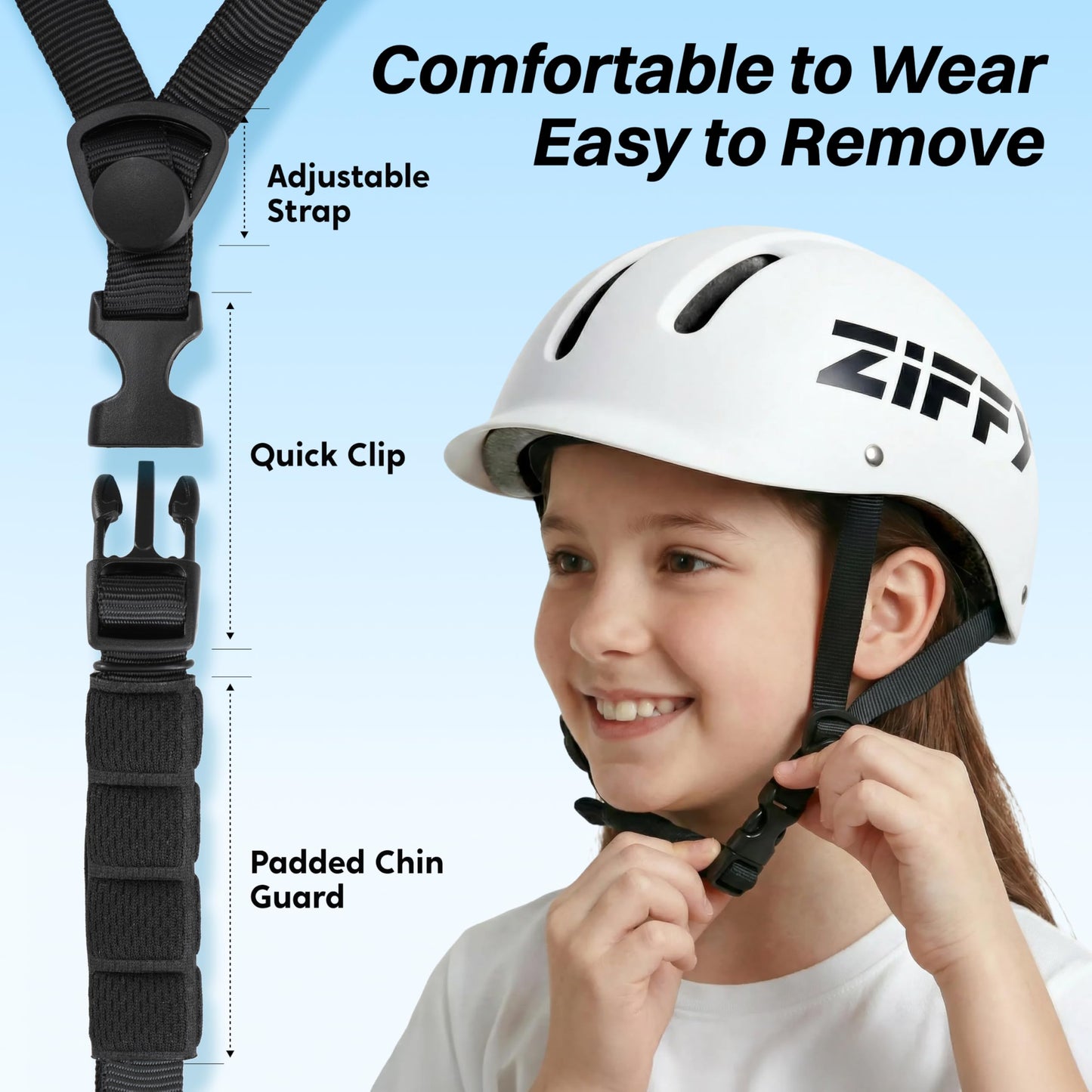 JOVA ZIFFY Kids/Toddler Bike Helmet, Adjustable, Lightweight, Safety Certified Scooter Helmet for Boys & Girls with Washable Inner Lining, 2 Sizes, 4 Colors – Fits Toddlers to Youth