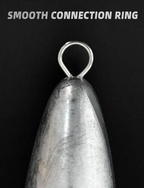 BLUEWING Torpedo Sinker Through Wire Fishing Weight Saltwater Bullet Lead Double Ringed, 4 oz, 3 Pack