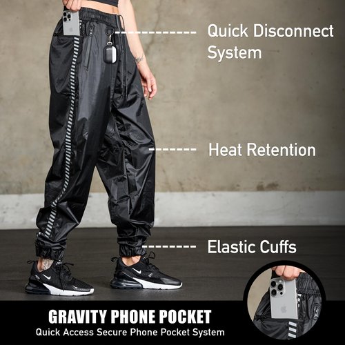 Elite Sports Sauna Suit for Weight Loss Men & Women Boxing MMA Wrestlers Gym Sweat Hoodie Sauna Suits Wrap Full Body Workout (Black, Medium)