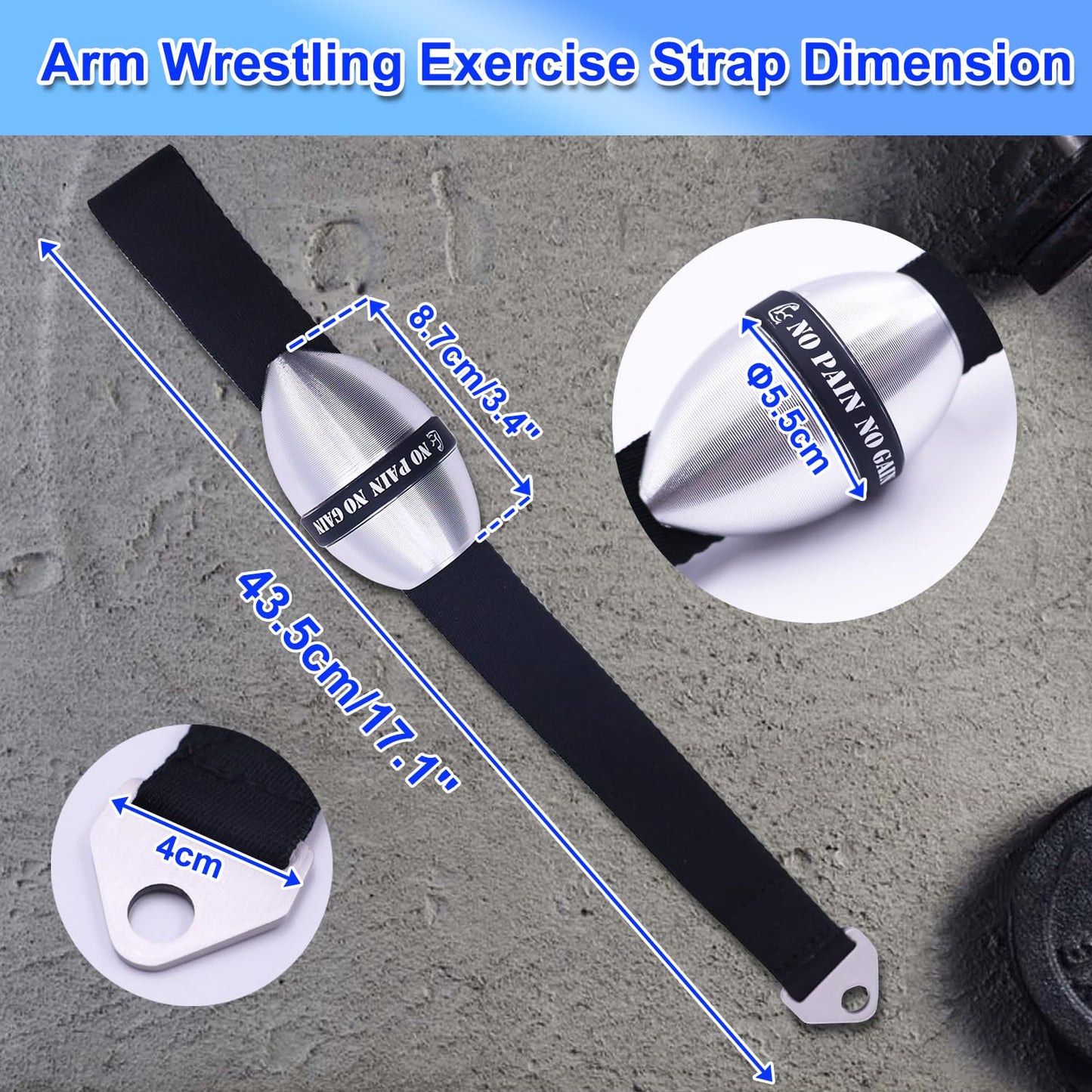 Aluminum Alloy Elliptical Wrist Ball Trainer for Arm Wrestling and Grip Strength-Durable Wrist and Forearm Exerciser with Non-Slip Grip for Strength Training, Pronation, Supination, and Rehabilitation