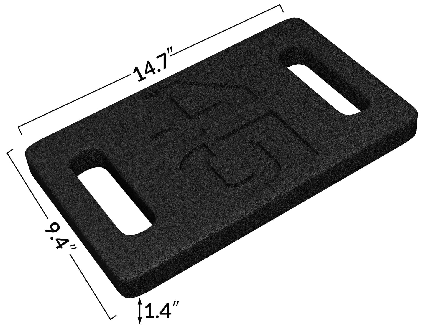 Fitvids Cast Iron Plate, Weighted Plate for Swings, Squat, Strength Training, Fitness Workout, and Home Exercises, 45-Pound