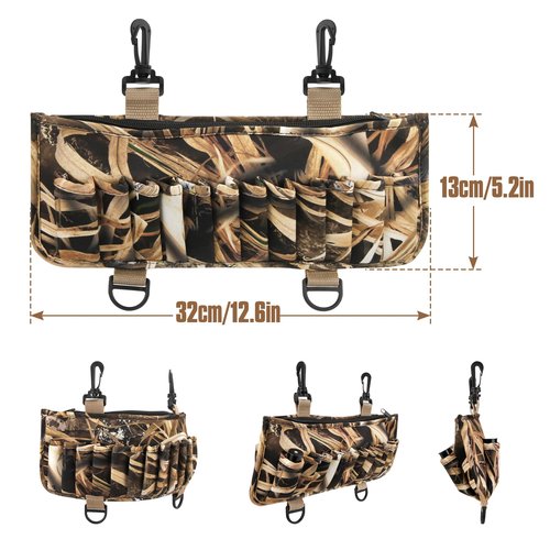 Volein Waders Shell Holder with 24 Loops and 1 Big Pocket, Camo Wader Shell Clip for Hunting, Camo