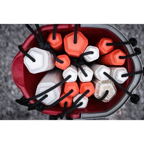 Momarsh Floating Dog Training Bumper, Blind PRO-Pack, Orange, Medium, 3-Pack