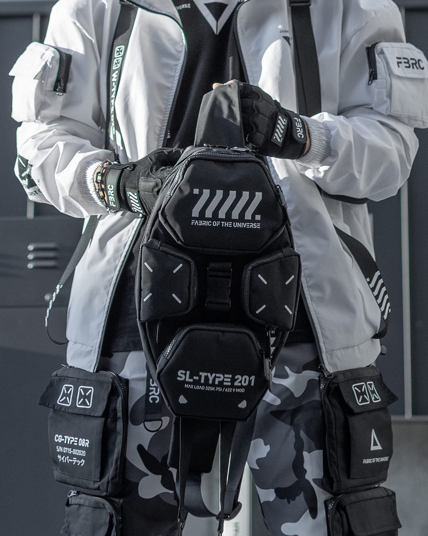 Fabric of the Universe Future Culture Cyberpunk Style Travel Bag Crossbody Backpack (SL-Type 201 Crossbody Bag)