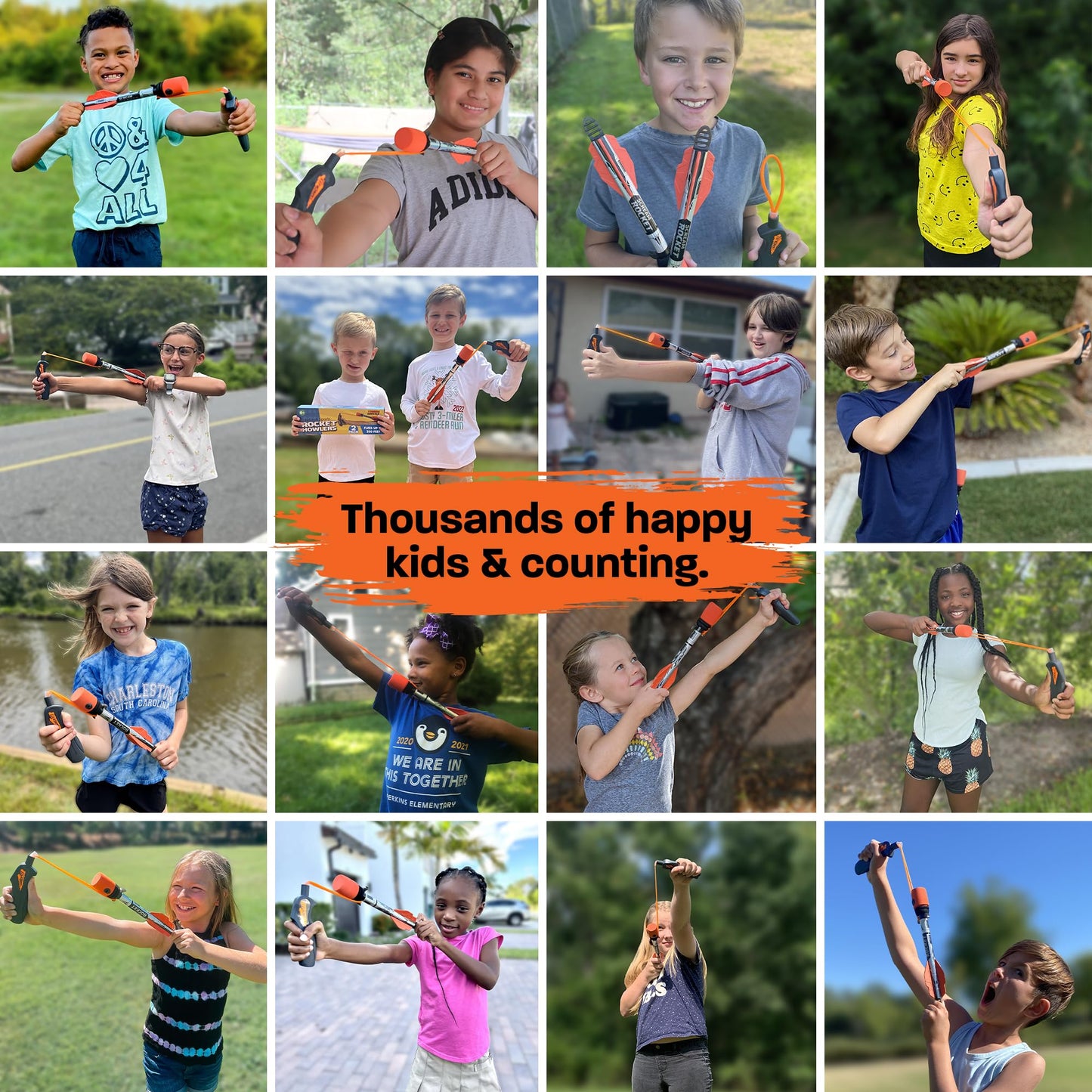 Light Up Foam Rocket Toys for Kids: Best LED Rocket Launcher Slingshot Lights Up & Makes Noise! Boys & Girls Outdoor Toys Party Favors Summer Birthday Gifts Idea & Gifts for Ages 8 9 10 11 12 13 +