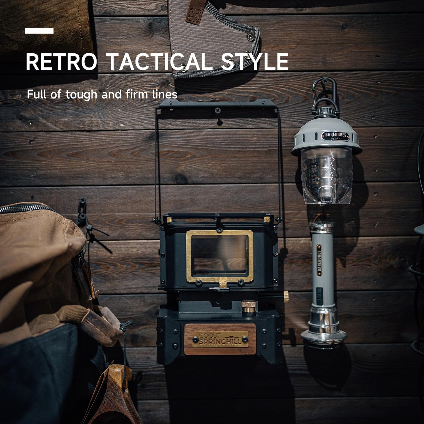 GOOUT SPRINGHILL Camping Oil Lantern Emergency Oil Lamp with Handle for Outdoor Lighting Warming Portable Stove for Cooking Black