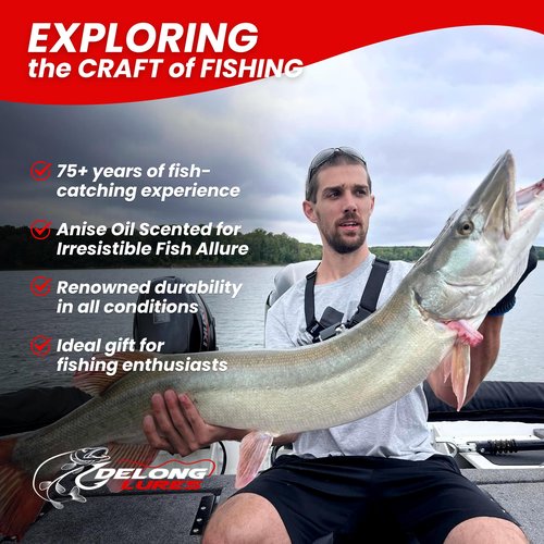 Delong Lures - The Berserker, Bucktail Fishing Lures - Bucktail Jig with Inline Spinner, Musky & Pike Baits Spinnerbaits, Tackle for Freshwater and Saltwater Fishing, Made in USA - (Perch)