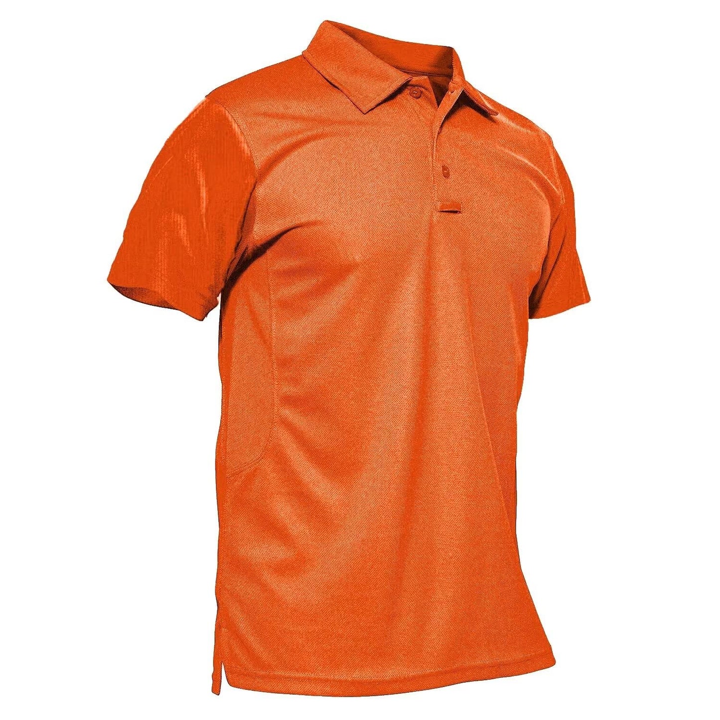 MAGCOMSEN Polo Shirts for Men Golf Shirts Work Dry Fit Casual Shirts Quick Dry Summer Shirts Short Sleeve Orange M