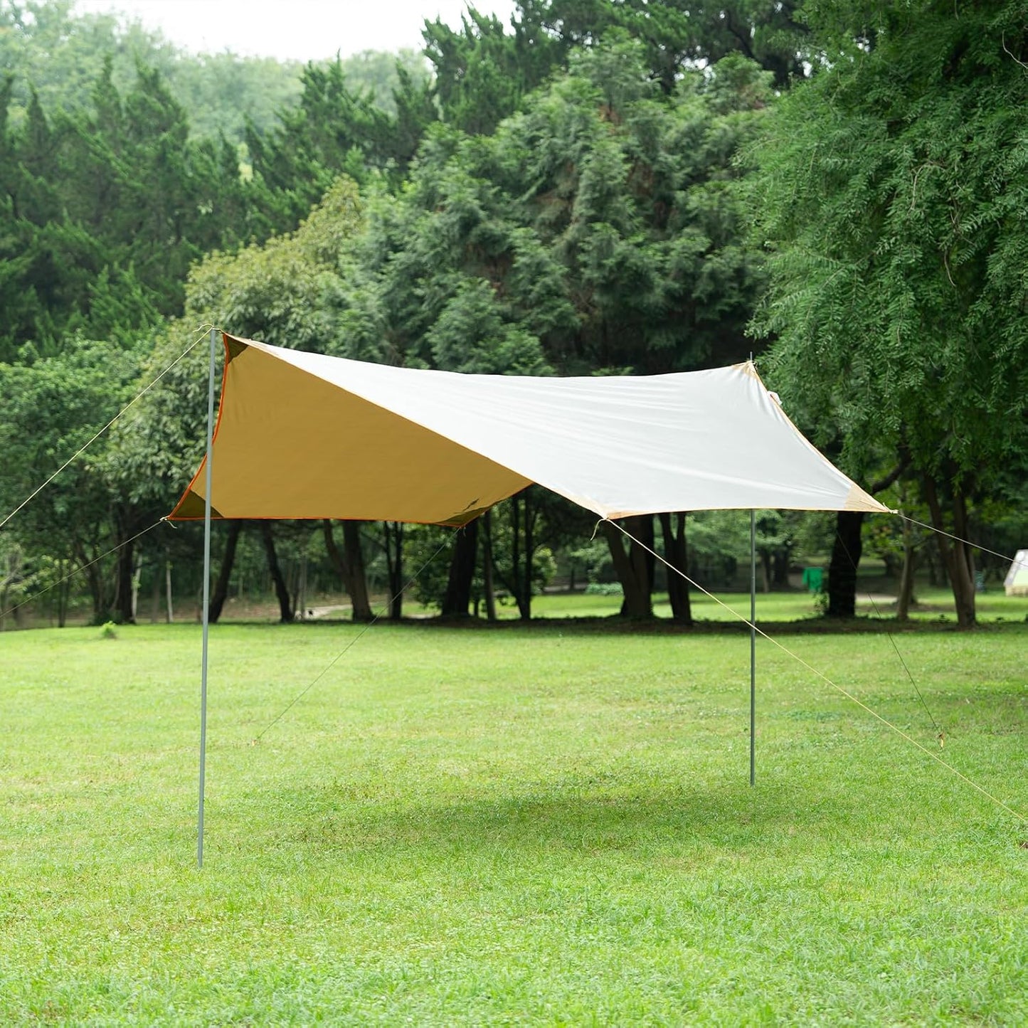 FREE SOLDIER Waterproof Portable Tarp Multifunctional Outdoor Camping Traveling Awning Backpacking Tarp Shelter Rain (Brown 10×10.5ft)