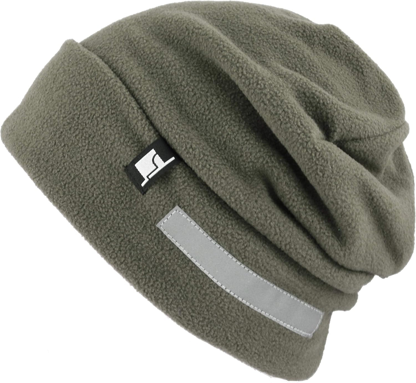 The Hat Depot Fleece Winter Functional Beanie Hat Cold Weather-Reflective Safety for Everyone Performance Stretch