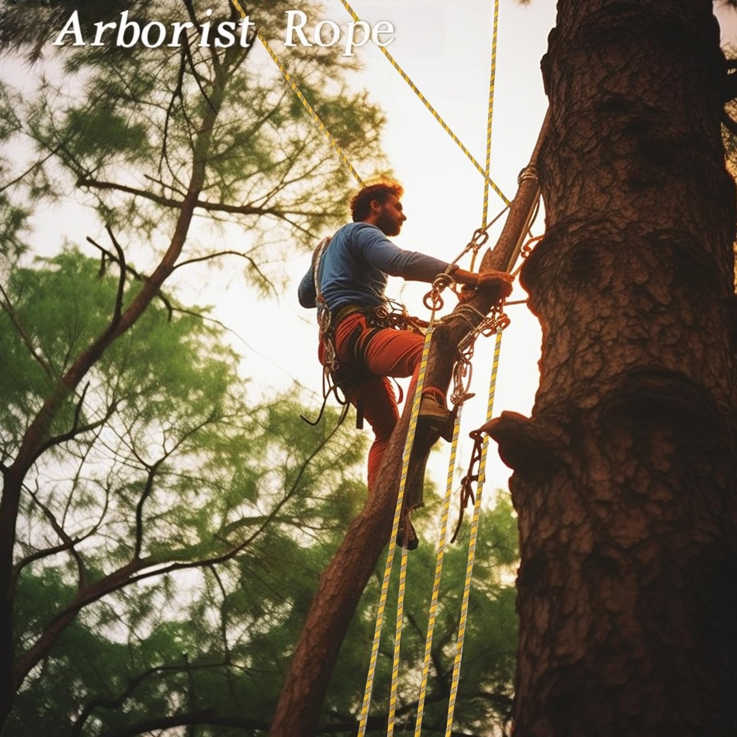 Arborist Rope Climbing Rope 1/2 Inch Tree Rope for Construction Climbing Swing Sailing