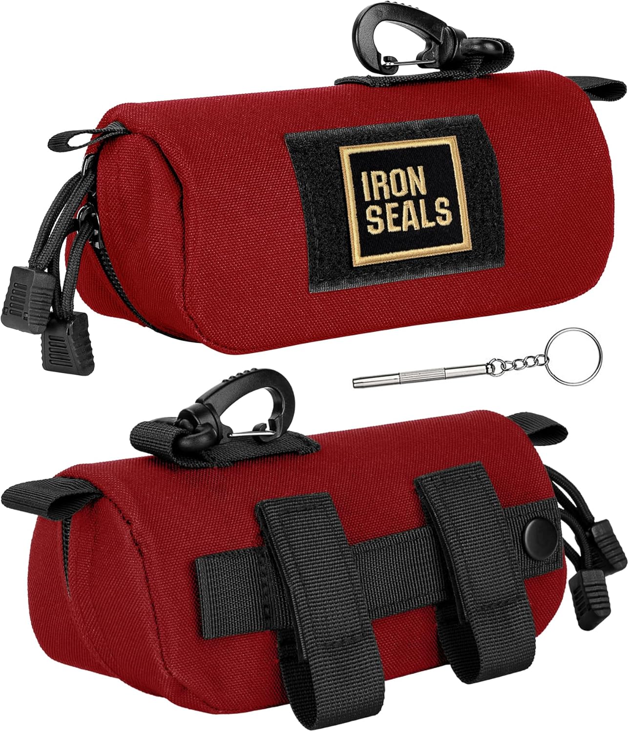 IronSeals Extra Large Tactical Molle Sunglasses Case Anti-Shock Semi-hard Clamshell Glasses Case, X-Large