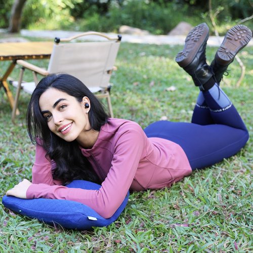 LSFFM Camping Pillow Lightweight, Easy to Carry, Memory Foam Travel Pillow, Backpacking Pillows, Portable Pillows with Travel Storage Bag, Removable Pillow Cover (White)