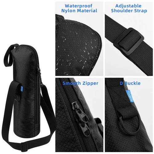 Xxerciz Water Bottle Carrier Bag Compatible with Stanley Classic Vacuum Insulated Wide Mouth Bottle, Nylon Pouch Holder with Adjustable Shoulder Strap for Outdoor Camping