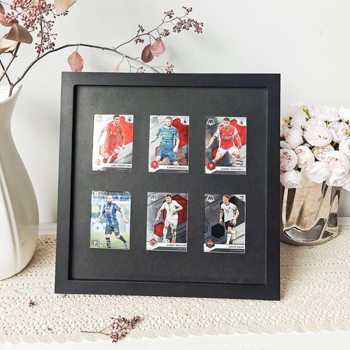Baseball Display Card Box,6 Graded Sports Trading Card Display Frame,Collectible Card Display Stand,Star Card Display Box,with UV Protection,Suitable for Football,Basketball,Hockey,Black.