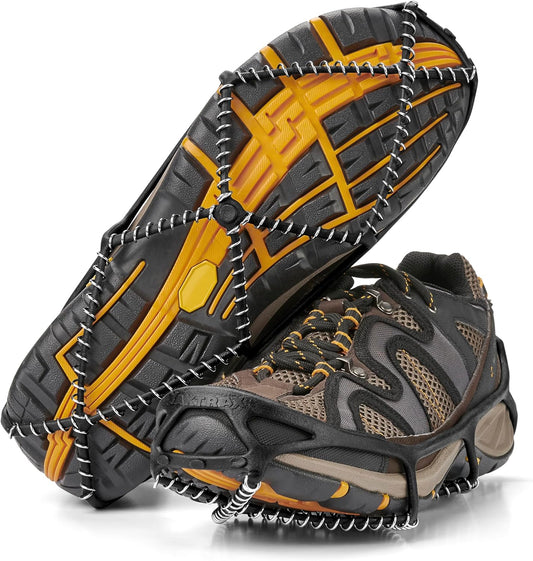 Yaktrax Walker Traction Cleats for Snow and Ice,Black,Large