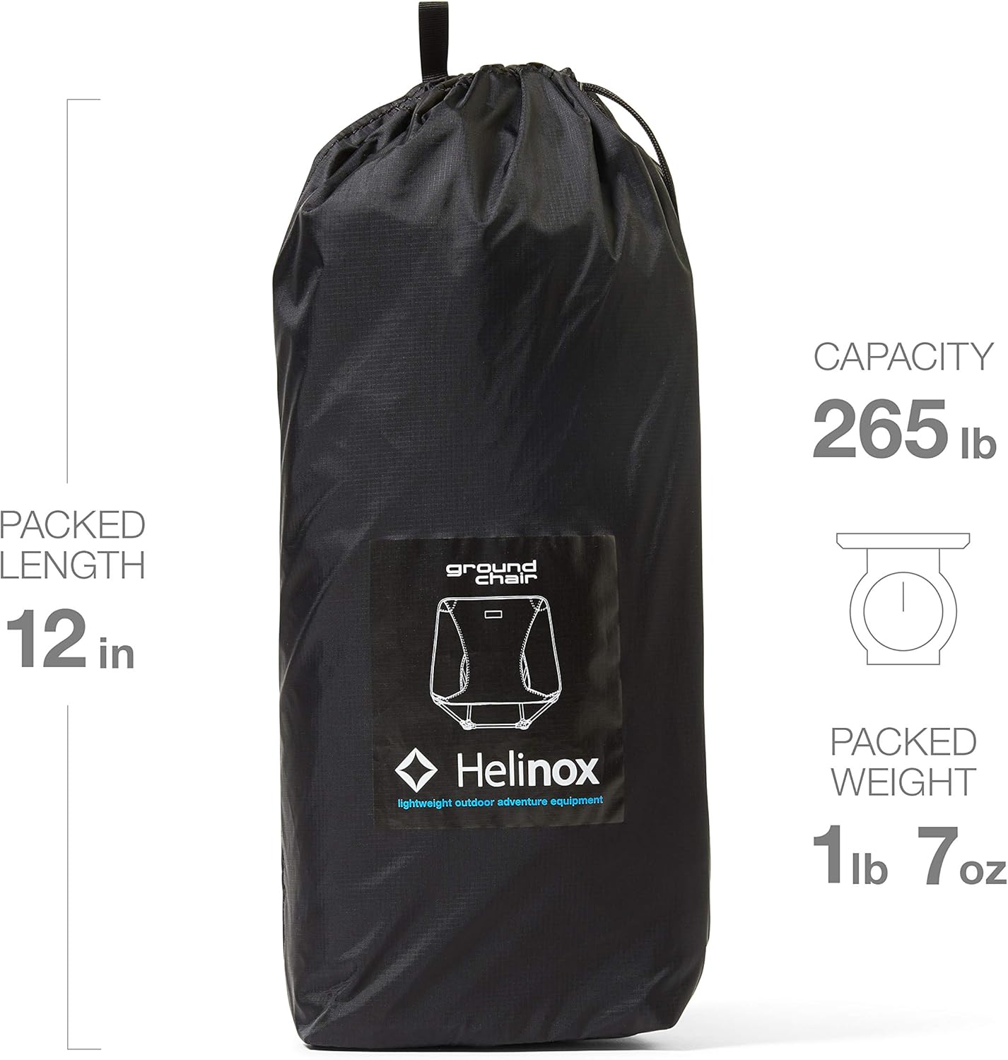 Ultralight Portable Helinox Ground Chair for Camping & Outdoor Adventures