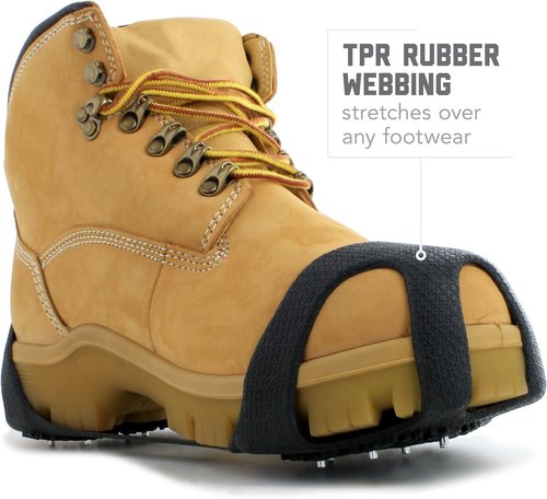 MaxxDry GripOn Traction Cleats for Snow & Ice - Lightweight Walking Footwear