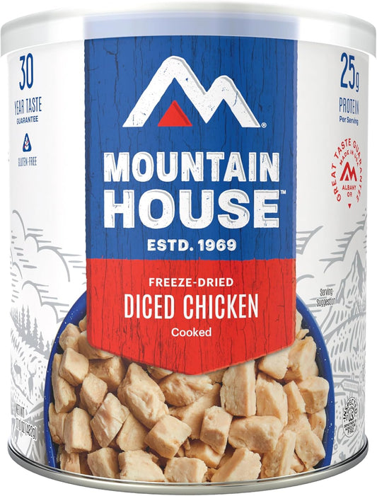 Mountain House Diced Chicken #10 Can Freeze Dried Survival & Emergency Food Gluten-Free 14 Servings