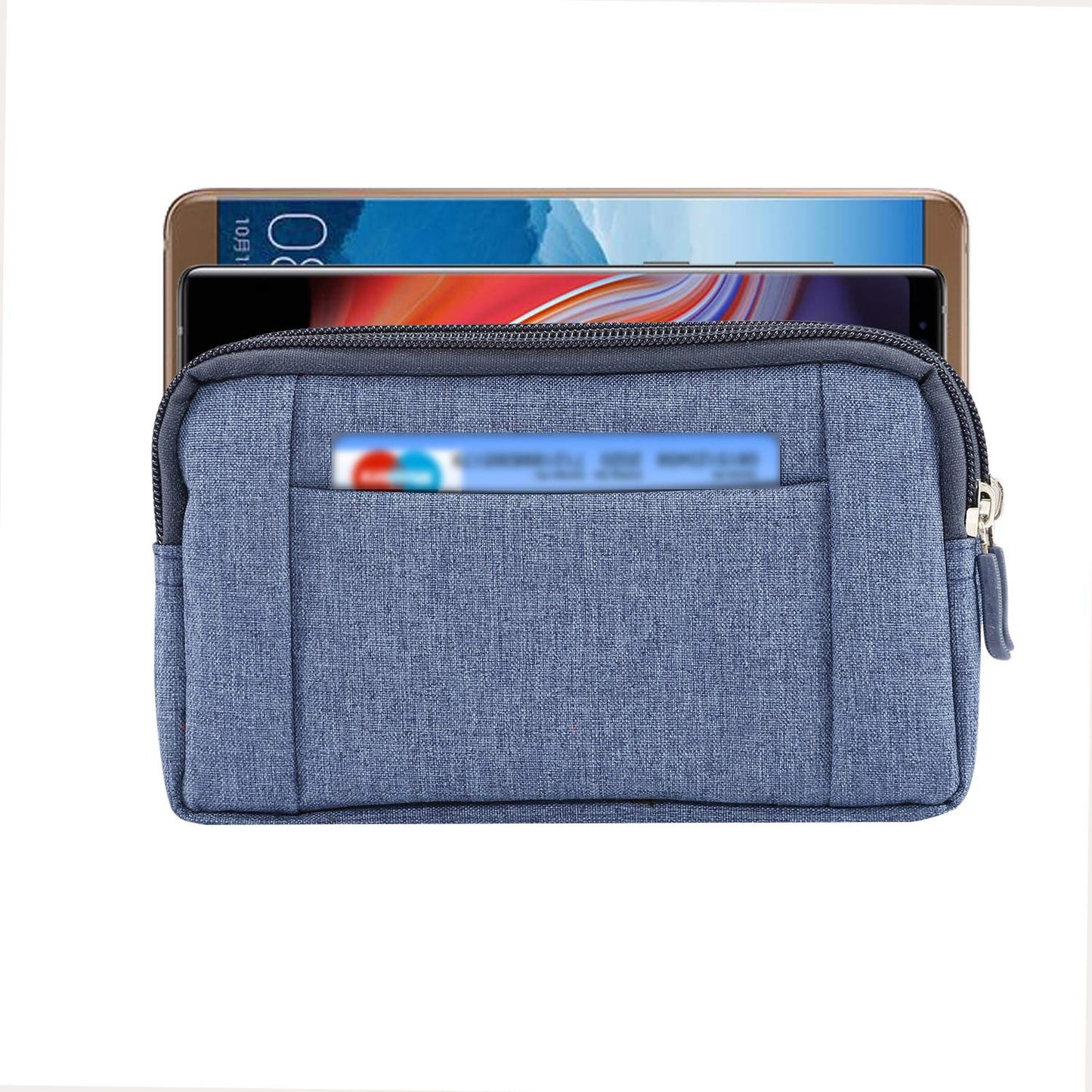 Vertical Cell Phone Waist Bag Mens, Mobile Phone Belt Pocket with Clip, Universal Mens Mobile Phone Belt Clip Holder Smartphone Waist Pouch Fanny Pack Protective Wallet with Carabiner Belt Loop