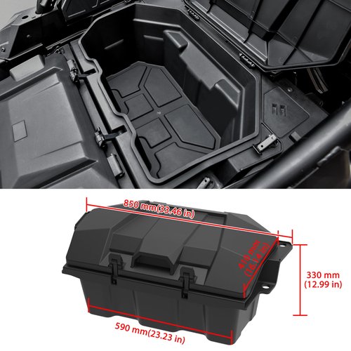 POKIAUTO 60QT UTV Cargo Box for RZR Pro R 2022+, Rear Water Resistant Forward Cargo Bed Storage Bin Tool Box for Polaris RZR Pro R/ R4 2022 2023 2024 2025 Accessories, Replacement OEM # 2884235