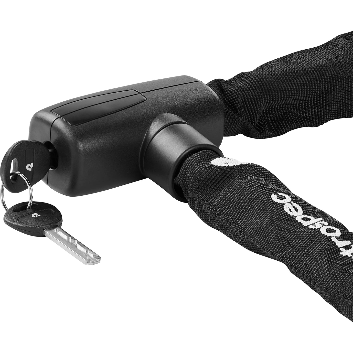 Retrospec Hero Bicycle Chain Lock with Key, Heavy Duty Anti-Theft Bike Lock, 8mm 3' Cut Resistant 3T Manganese Steel Chain and Weather Resistant Nylon Sleeve