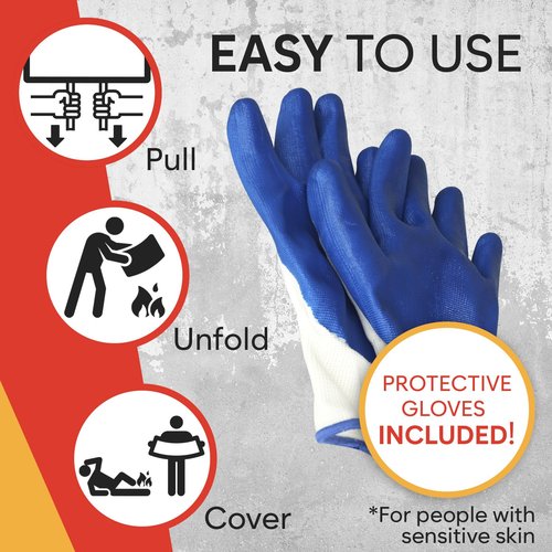 KP Emergency Fire Blanket - 4 Pack 40” x 40” - Be a Hero & Save Your Home - Fire Suppression Blanket for Kitchen, Fire Blanket for Home and Kitchen, Fiberglass Fire Blanket