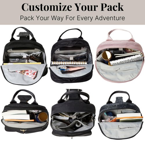 Baggallini Naples Convertible Small Daypack Sling Crossbody, Mulberry Opal